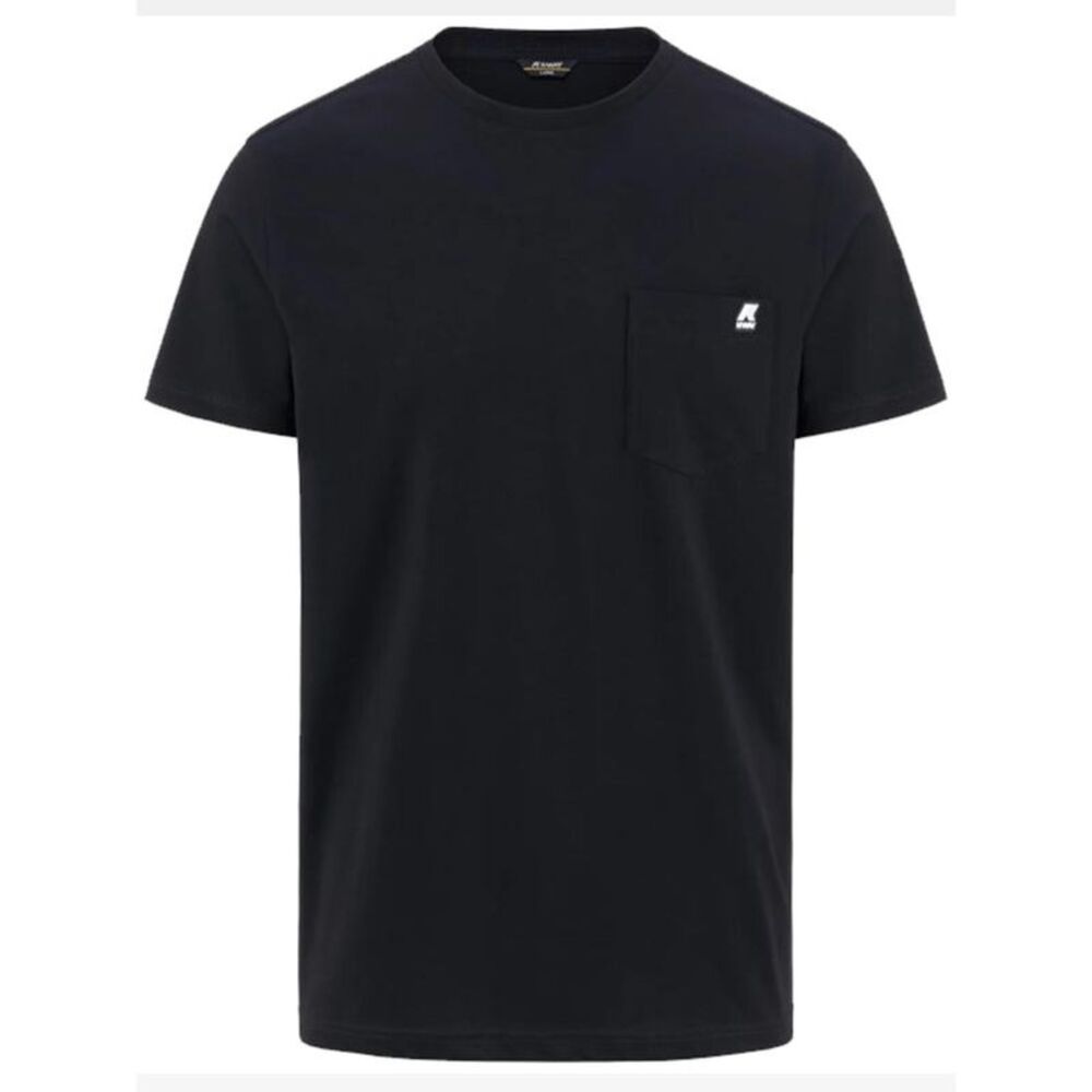 K-WAY Men's Crew Neck T-Shirt with Chest Pocket Men BLUE T-Shirts